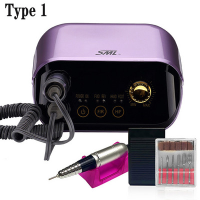 Slefuitor de unghii profesional 35000 rpm Burghiu electric pentru unghii Strung Mașină de birou Moara pentru șlefuit de unghii Manichiură Echipamente pentru arta unghiilor