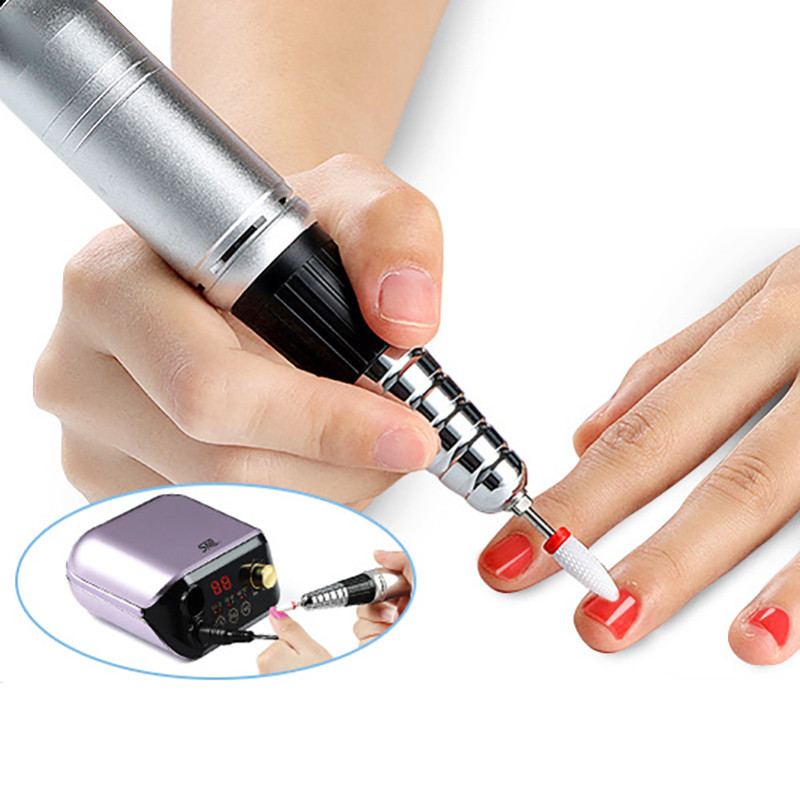 Slefuitor de unghii profesional 35000 rpm Burghiu electric pentru unghii Strung Mașină de birou Moara pentru șlefuit de unghii Manichiură Echipamente pentru arta unghiilor
