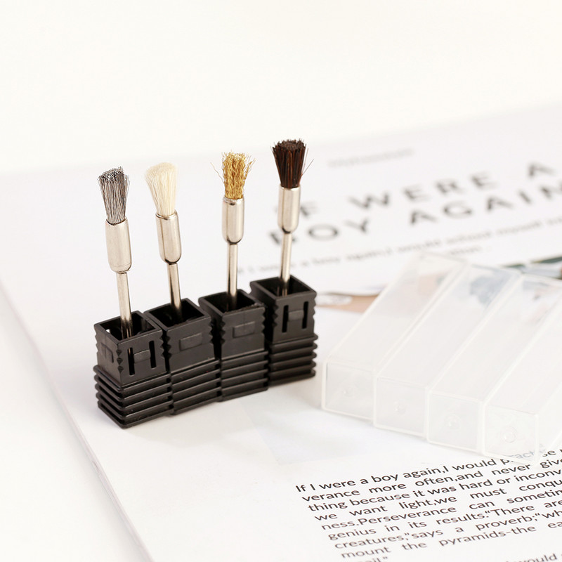 1 vnt. vario nagų antgalio valymo šepetėlis nešiojamas elektrinis manikiūro gręžtuvas varinė viela / plieninė viela / vilnos plaukų grąžtas