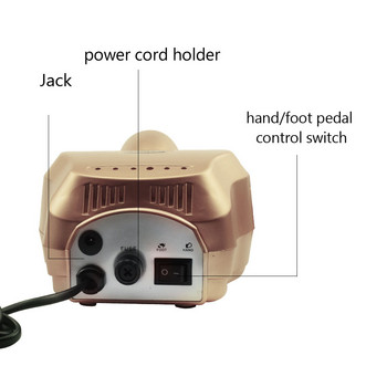 Модернизирана версия Машина за пробиване на нокти 20W 35000RPM Професионална машина за маникюр Комплект за маникюр и педикюр с двигател с ниско ниво на шум и ниски вибрации