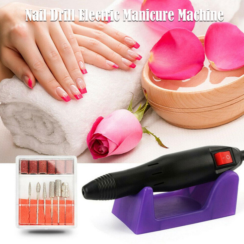 20000RPM aparat electric de găurit pentru unghii, set de burghie pentru manichiură, pentru îndepărtarea cuticulelor cu gel, mașină pentru pedichiură, Nail Art Nail