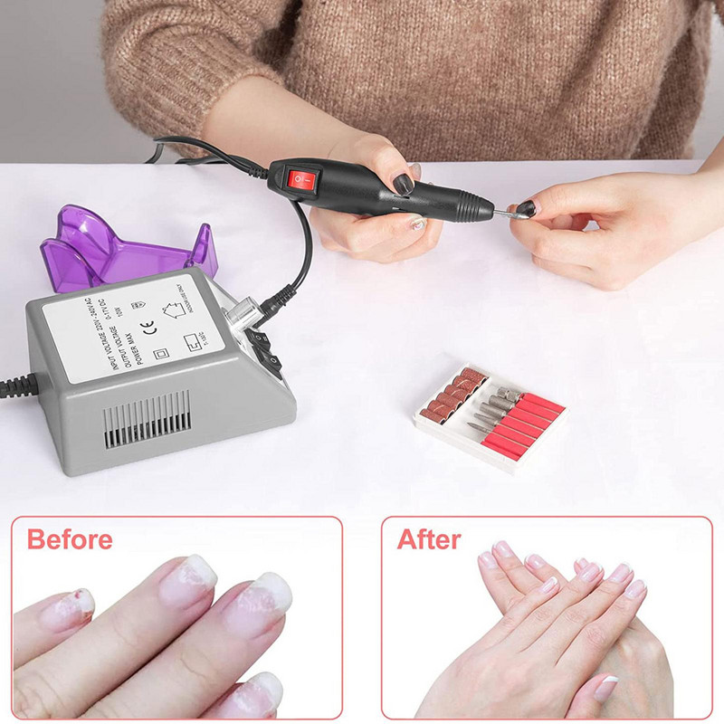 20000RPM aparat electric de găurit pentru unghii, set de burghie pentru manichiură, pentru îndepărtarea cuticulelor cu gel, mașină pentru pedichiură, Nail Art Nail