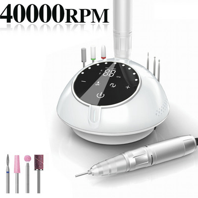 40000 RPM Profession elektromos körömfúrógép HD érintőképernyővel lábpedálos manikűr körömvágó készlet akril körömszerszámhoz