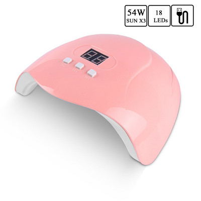 Körömlámpa 60W Mini Körömszárító Pink Cat UV LED Körömlámpa Micro USB kábel Otthoni használatra Gél Lakk Gép Körömdíszítő eszközök ÚJ