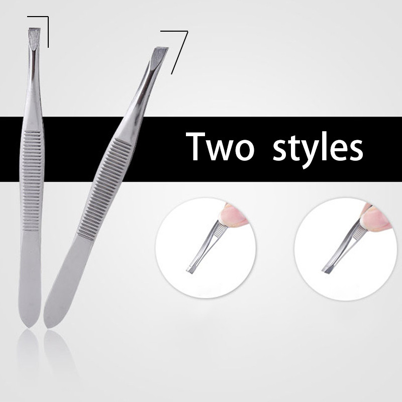 2kom/set Profesionalna kopča za uklanjanje dlačica od nehrđajućeg čelika Sredstvo za uklanjanje dlačica s lica i obrva Pinceta Alat za šminkanje Pinset