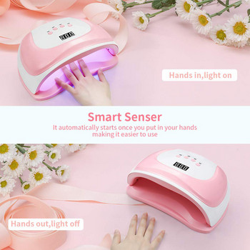 108W 54 τεμ. LEDs UV Lamp LED Nail dryer for all Gel Polish Dual Power Quick Drying With Auto Sensor Lamp Salon Manicure