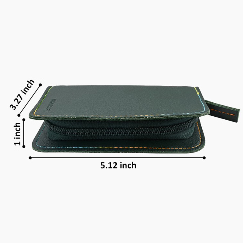 Žalias 9 vnt manikiūro rinkinys su odiniu dėklu Profesionalus pėdų ir veido priežiūros įrankių rinkinys nerūdijančio plieno nagų kirpimo mašinėlių rinkiniai Dovana