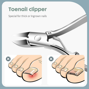 KK 10 in 1 Εργαλεία μανικιούρ Νυχοκόπτη από ανοξείδωτο ατσάλι Επαγγελματικό σετ πεντικιούρ Περιποίηση χεριών ποδιών