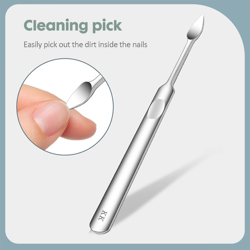 KK 10 viename Manikiūro įrankiai Nagų kirpimo mašinėlių rinkinys nerūdijančio plieno nagų kirpimo mašinėlė Profesionalus pilnai veikiantis pedikiūro rinkinys pėdų rankų priežiūrai