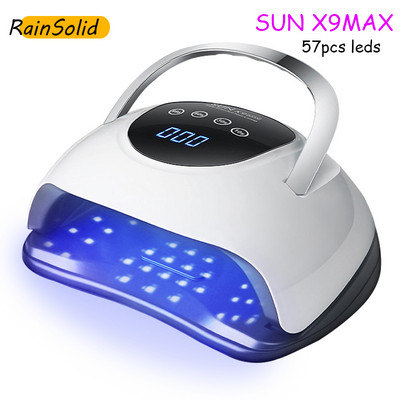 SUN X9 MAX UV LED-lamp küüntele 114W geellaki kuivati koos liikumisanduriga LCD-ekraaniga kiiresti kuivav geelküünte maniküüri tööriist