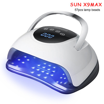 SUN X9 MAX UV LED lempa nagams 114W gelinio lako džiovintuvas su judesio jutikliu LCD ekranu greitai džiūstantis gelinis nagų manikiūro įrankis