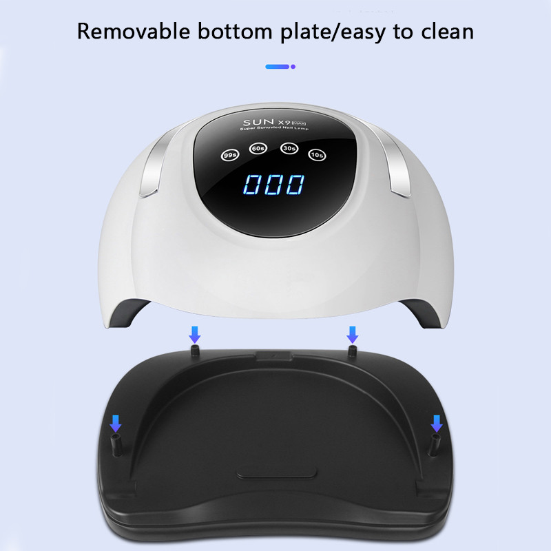 SUN X9 MAX UV LED lempa nagams 114W gelinio lako džiovintuvas su judesio jutikliu LCD ekranu greitai džiūstantis gelinis nagų manikiūro įrankis