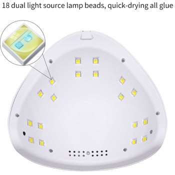 LULAA 18 UV Lamp Beads Gel Nail Drying Lamp Μηχάνημα φωτοθεραπείας νυχιών με οθόνη LED Επαγγελματικό εργαλείο μανικιούρ Εξοπλισμός σαλονιού