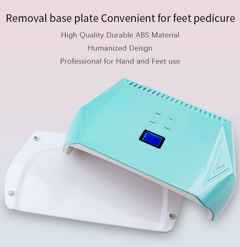 128W nagų lempa UV LED nagų džiovintuvas Raudonos šviesos karoliukai kietėjantis lakas gelis Didelės galios greitai džiūstantis nagų dailės manikiūro elektrinės lempos