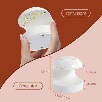 18W малка лампа за сушене на нокти UV LED лампа с форма на яйце UV LED лампа с един пръст Машина за втвърдяване на гел лак Маникюр Оборудване за ноктопластика