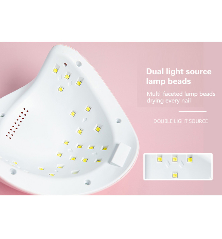 Aubss 48W nagų džiovintuvas profesionalus LED UV gelinio lako džiovinimo lempa nagams su judesio jutikliu manikiūro pedikiūro salono įrankiu