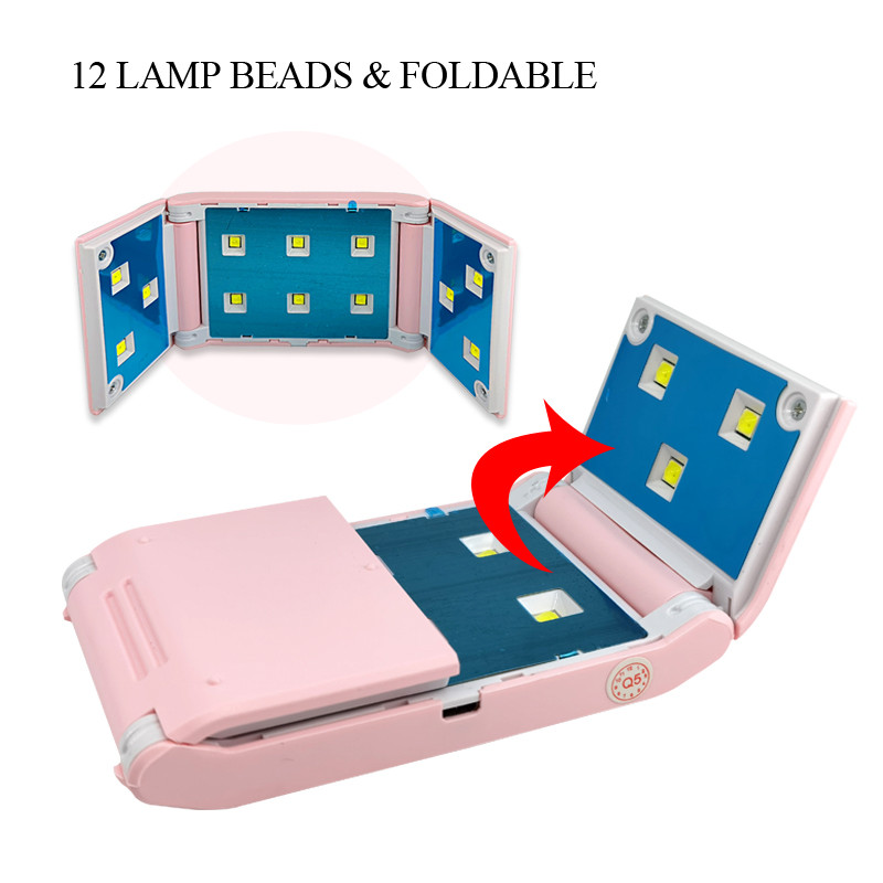 CHUNSHU nešiojamas 24 W nagų džiovintuvo aparatas mini USB laidas Namų naudojimui Nagų lempa Džiovinamas UV gelinis lakas su 60/120S laikmačiu nagų dailės įrankiais