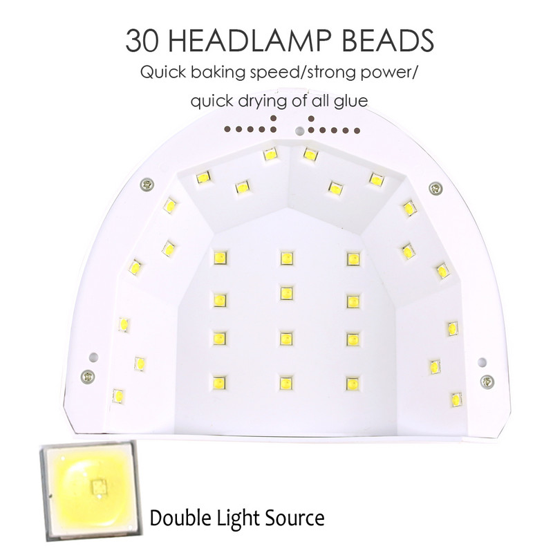 Smart 54/72/80/108/110W UV LED lempos nagų džiovintuvas visų tipų gelis 36 LED lempa nagų manikiūrui Saulės šviesos infraraudonųjų spindulių jutimas