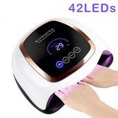 ÚJ V3 84/90W UV LED lámpa körömszárítóhoz manikűr lámpa 42 LED szárításhoz géllakk LCD kijelzővel Érintőkapcsoló Köröm szerszám