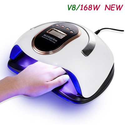 ÚJ V3 84/90W UV LED lámpa körömszárítóhoz manikűr lámpa 42 LED szárításhoz géllakk LCD kijelzővel Érintőkapcsoló Köröm szerszám