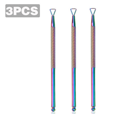 1/2/3 vnt nagų UV gelio valiklis Stick Rod Pusher Nail Clean gelio lako valiklis pusiau nuolatinis odelių šalinimo nagų dailės priežiūros įrankis