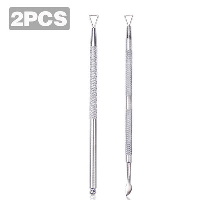 1/2/3 vnt nagų UV gelio valiklis Stick Rod Pusher Nail Clean gelio lako valiklis pusiau nuolatinis odelių šalinimo nagų dailės priežiūros įrankis