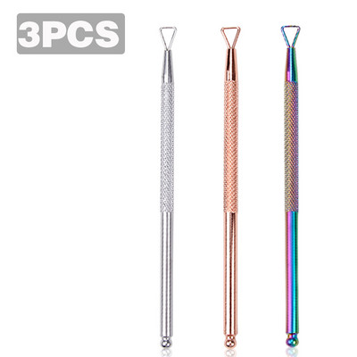 1/2/3 vnt nagų UV gelio valiklis Stick Rod Pusher Nail Clean gelio lako valiklis pusiau nuolatinis odelių šalinimo nagų dailės priežiūros įrankis