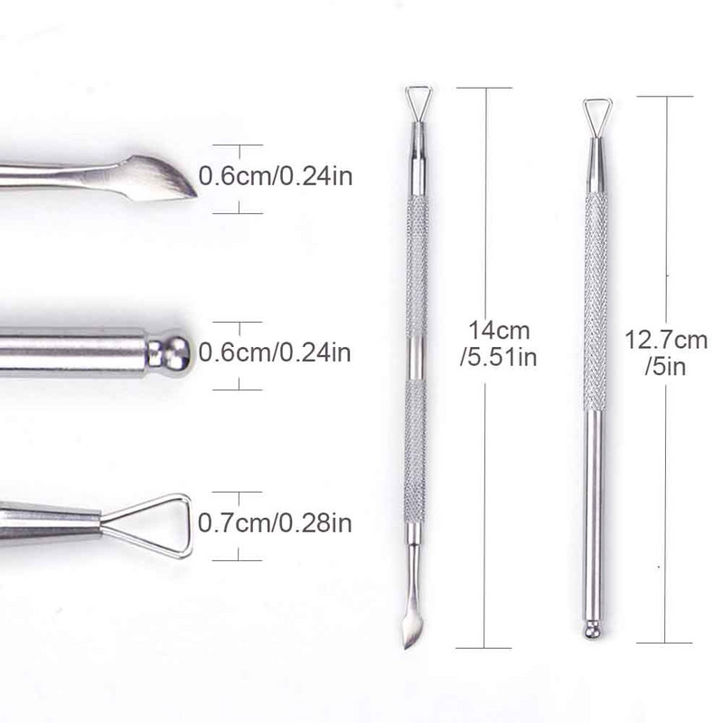 1/2/3 vnt nagų UV gelio valiklis Stick Rod Pusher Nail Clean gelio lako valiklis pusiau nuolatinis odelių šalinimo nagų dailės priežiūros įrankis