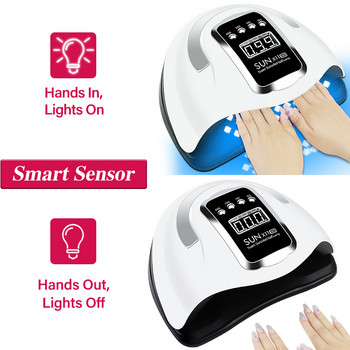 Hot Sale 66LEDs UV LED λάμπα νυχιών για βερνίκι νυχιών gel με οθόνη LCD με έξυπνο αισθητήρα Επαγγελματικός εξοπλισμός κομμωτηρίου νυχιών