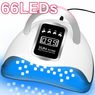 Hot Sale 66LEDs UV LED λάμπα νυχιών για βερνίκι νυχιών gel με οθόνη LCD με έξυπνο αισθητήρα Επαγγελματικός εξοπλισμός κομμωτηρίου νυχιών