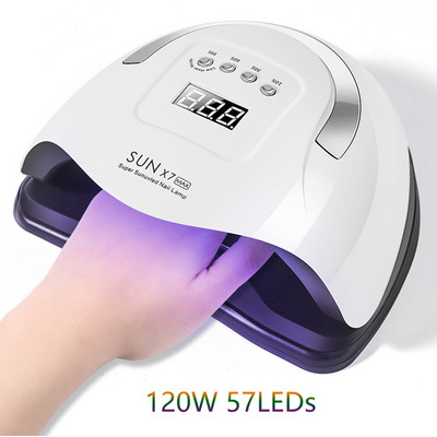 120W UV LED lampa za nokte Sušilo za nokte 57 LED lampa Brzosušeći gel lak za nokte Manikura Pedikura Profesionalna lampa za sušenje noktiju Lampa