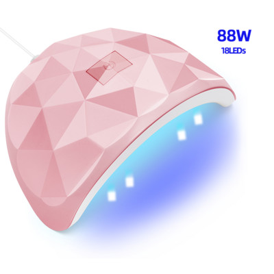 88W ροζ Επαγγελματική λάμπα νυχιών UV LED Συσκευή Μανικιούρ Φωτοθεραπείας Λάμπα Μανικιούρ Quick Dry Nail Dryer Gel Dryer Lamp Salon Lamp