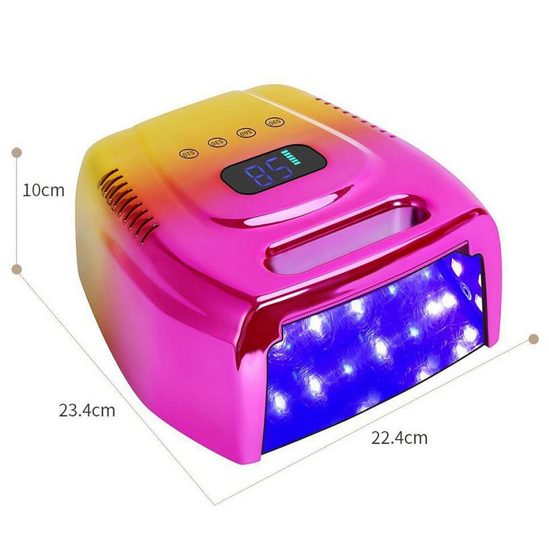 Baterija maitinama įkraunama nagų lempa 96 W belaidė gelio lako džiovintuvo LED lemputė nagams Belaidė nagų UV LED lempa