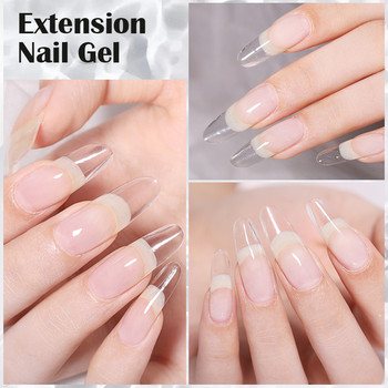 LILYCUTE 15ml Extension Gel Σετ νυχιών με λάμπα LED 6W Dryer Nail Art Quick Extension Σετ Μανικιούρ Slip Solution Nails Tool Kit