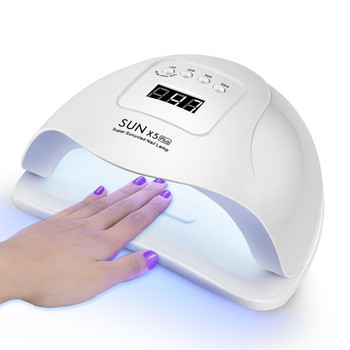 Σετ μανικιούρ με 120W/54W Led Nail Lamp Σετ νυχιών 35000RPM Μηχάνημα τρυπάνι νυχιών 40/30/20/10 Color UV Polish Gel Polish Nail Kit