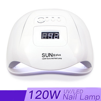 Σετ μανικιούρ με 120W/54W Led Nail Lamp Σετ νυχιών 35000RPM Μηχάνημα τρυπάνι νυχιών 40/30/20/10 Color UV Polish Gel Polish Nail Kit