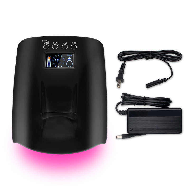 Lumină roșie fără fir Lampă LED UV pentru unghii fără fir de 60 W pentru întărirea lacului cu gel fără fir cu baterie de litiu 60 W Pro Light