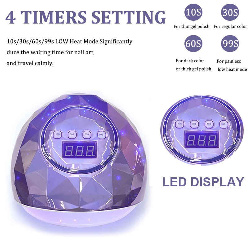 UV LED nagų lempos nagų džiovintuvas su LED UV šviesa nagams Lamp Gelinis nagų lako kietėjimo džiovintuvas namams ir salonui su automatiniu jutikliu