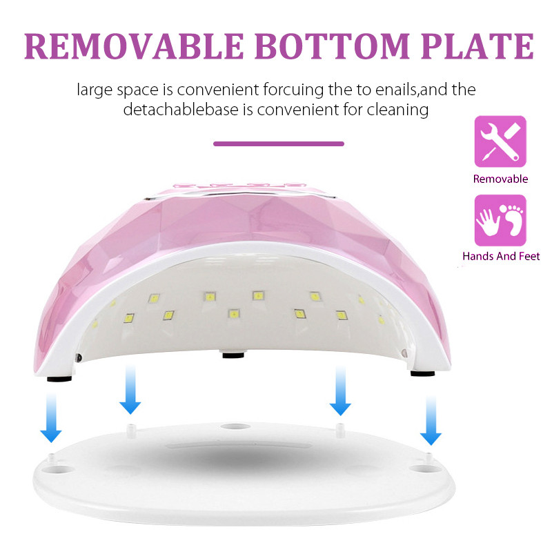 UV LED nagų lempos nagų džiovintuvas su LED UV šviesa nagams Lamp Gelinis nagų lako kietėjimo džiovintuvas namams ir salonui su automatiniu jutikliu