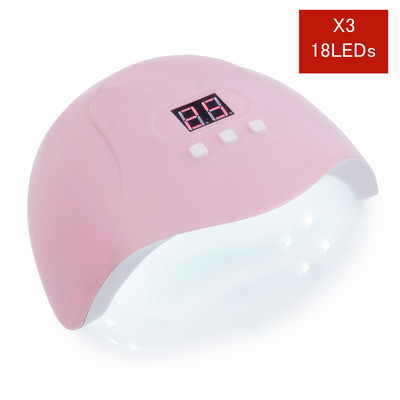 SUN X15 Max UV LED nagų lempa, skirta greitai džiūstančiam gelinio nagų lako džiovintuvui 66LEDS Namų naudojimui ledo lempa su automatiniu jutikliu manikiūro salonui