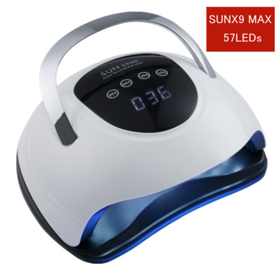SUN X15 Max UV LED nagų lempa, skirta greitai džiūstančiam gelinio nagų lako džiovintuvui 66LEDS Namų naudojimui ledo lempa su automatiniu jutikliu manikiūro salonui
