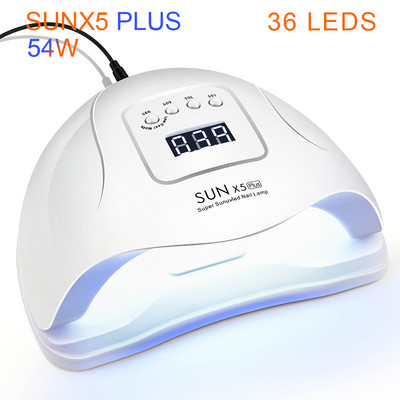 80W UV lempa LED nagų lempa nagų džiovintuvas visiems geliai Polish Sun Light lempos džiovintuvas Infraraudonųjų spindulių jutimo laikmatis Smart LCD ekranas manikiūras