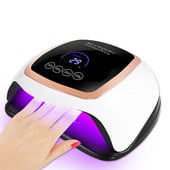 84 W UV LED szárító körömlámpás manikűr körömszárításhoz mozgásérzékelős LCD kijelzős érintőkapcsolóval, kötő poli UV gél fény