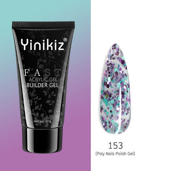 Yinikiz 30ML Colorful Poly Nail Gel Builder Crystal Polish Gel Quick Nail Extension Gel Acryl Gel LED Builder Nail Gel Gel νυχιών