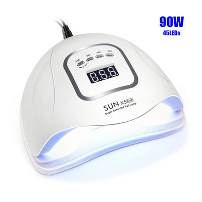Lampă UV LED pentru unghii 90/72/36W pentru uscător de unghii pentru manichiură pentru toate gelurile lac cu senzor automat control inteligent al temperaturii