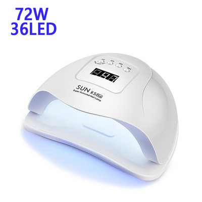 90/72/36 W UV LED körömlámpa manikűr körömszárítóhoz minden géles lakkozáshoz automatikus érzékelővel, intelligens hőmérséklet-szabályozással