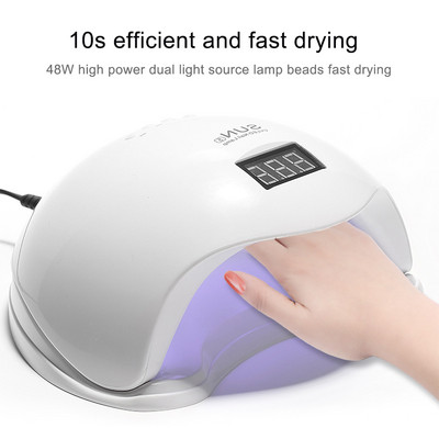 SUN 5 UV λάμπα LED Fast Curning Nail Dryer 54W/48W Ice Lamp Drying Gel Polish Nail Art Manicure Tool 24 LED Beads for All Gel