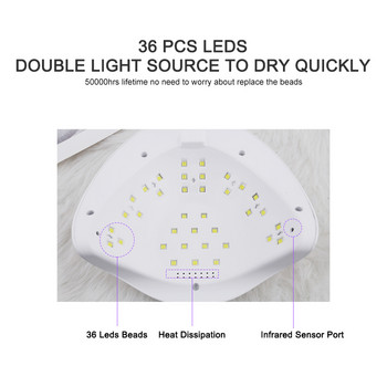 SUN X5 Plus UV LED Ελαφρύ βερνίκι νυχιών Στεγνωτήριο νυχιών με αισθητήρα κίνησης οθόνη LCD υψηλής ταχύτητας Εργαλείο μανικιούρ για στεγνωτήριο νυχιών Dry Gel