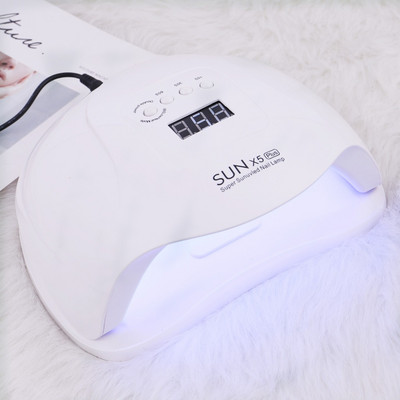 SUN X5 Plus UV LED Light Сушилня за лак за нокти със сензор за движение LCD дисплей Високоскоростен сух гел Сушилня за нокти Инструмент за маникюр