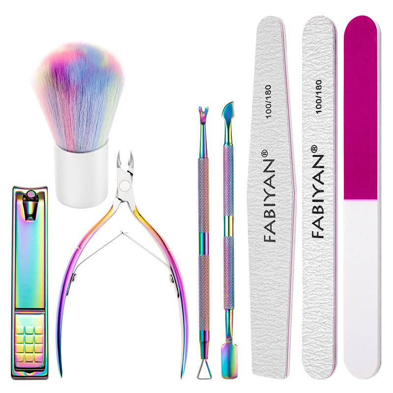 Profesionalni komplet za akrilne nokte Cijeli set za manikuru za nail art Četkice za nokte Škare za zanoktice Oštre škare za nokte s kompletom za njegu turpija za nokte